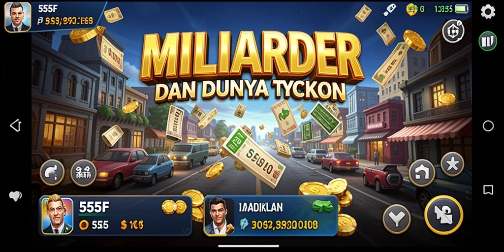Screenshot 555F menampilkan gameplay Tycoon yang seru dan menantang.