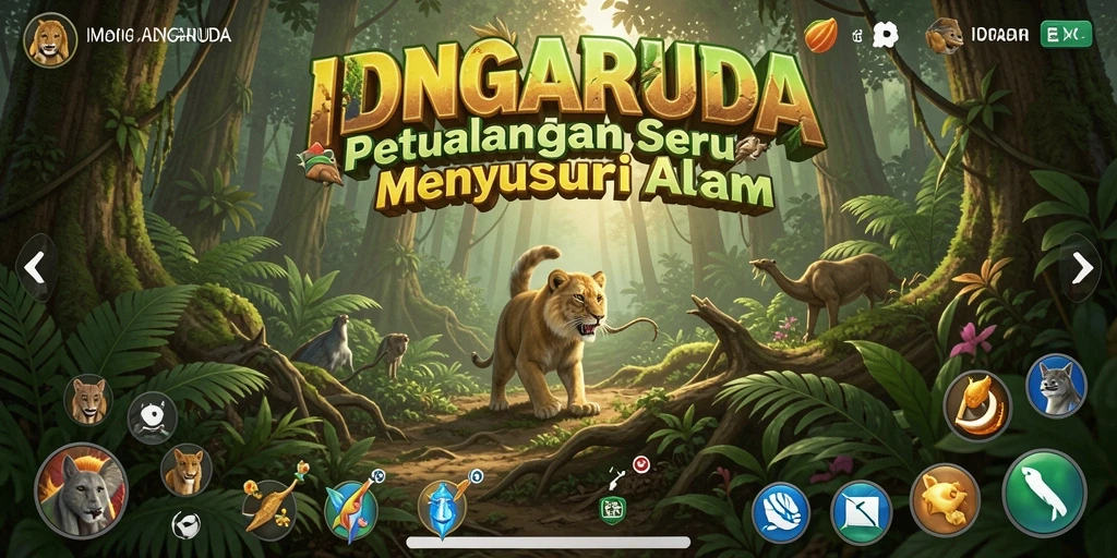 Gameplay menakjubkan dari IDNGARUDA di alam petualangan.