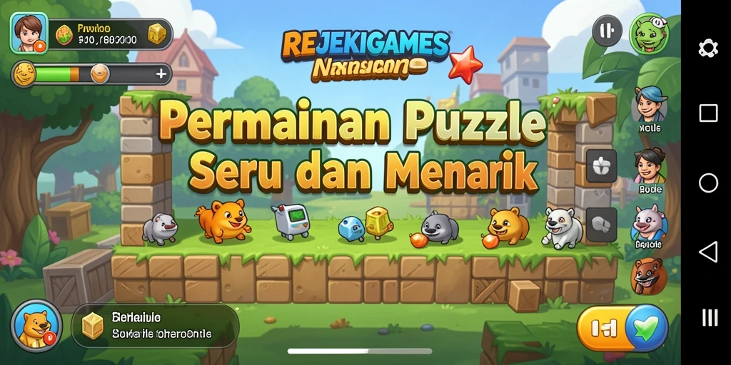 Tampilan gameplay yang menantang dan seru di REJEKIGAMES.