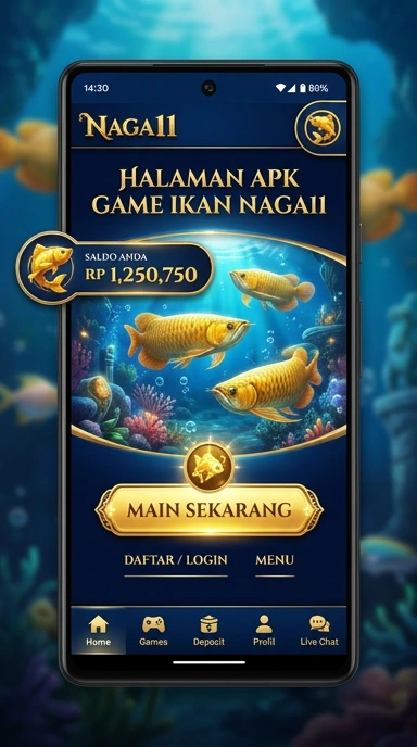 Tampilan utama aplikasi naga11 yang modern dan mudah digunakan.